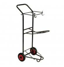 
	Very convenient tack transporter with saddle rack and bridle hooks. Base takes S57 Tack Box or ot...