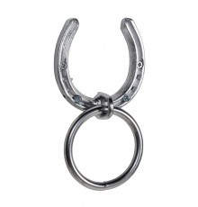 
	King size and royal quality this is the classiest tie ring in the world. Real horse shoe mounting...